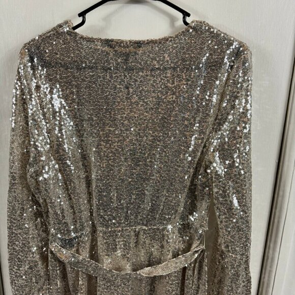 Abbey Clancy x Lipsy Sequin Wrap Mini Dress - Picture 8 of 8